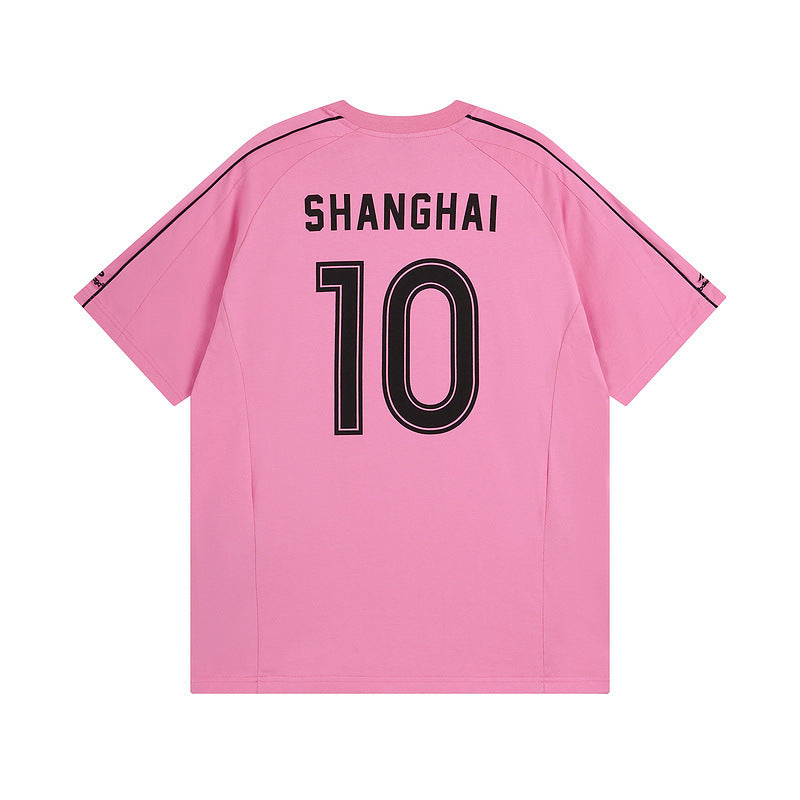 Playera Balenciaga Shanghai #10 Soccer Jersey Oversized Pink