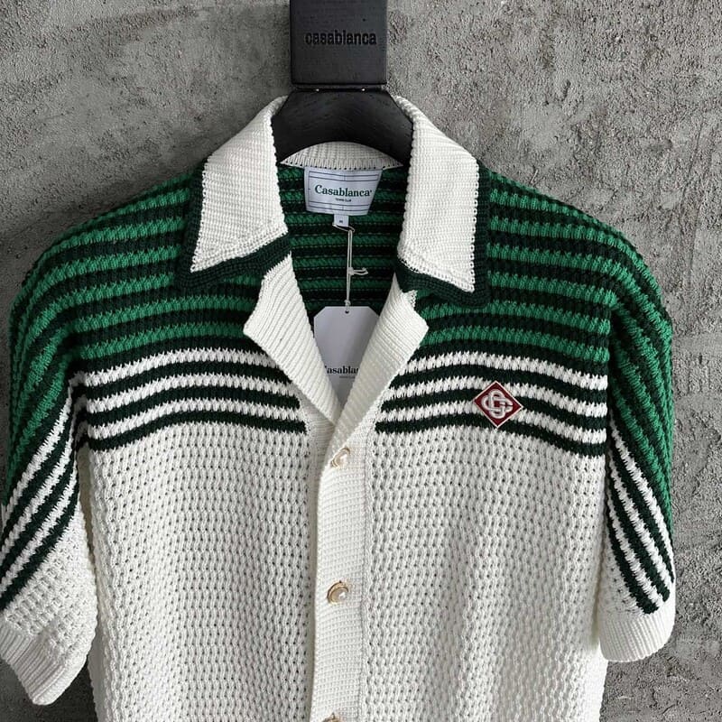 Conjunto Casablanca Crochê Verde/Blanco