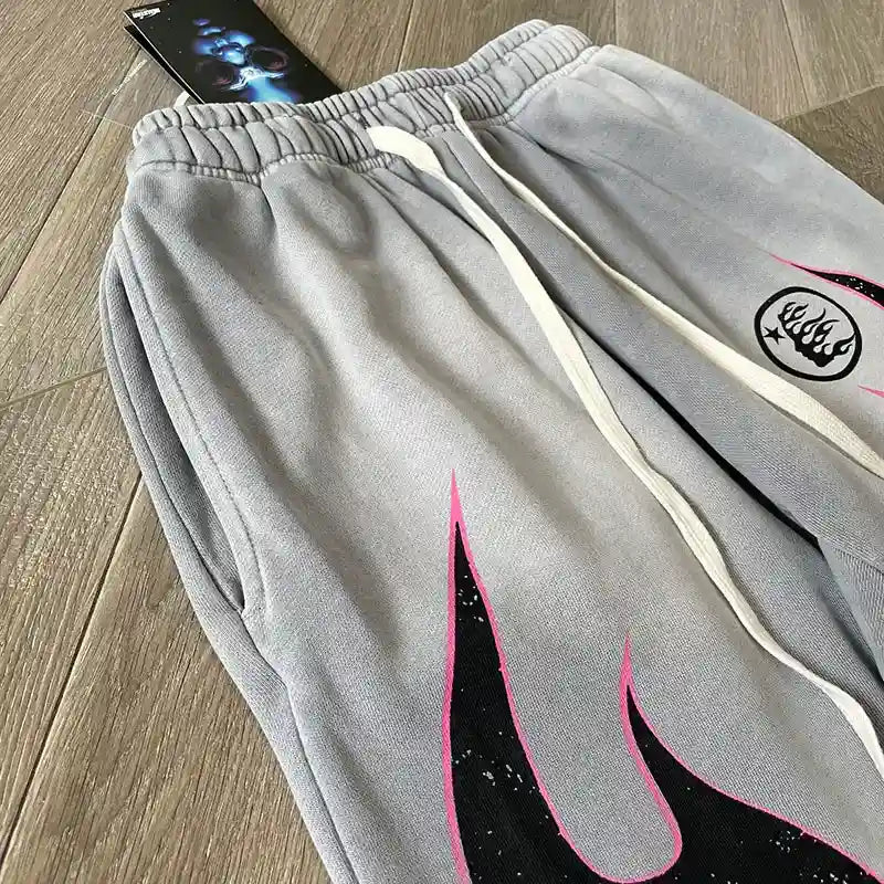 Pantalón Hellstar Grey Future Flame Sweatpants
