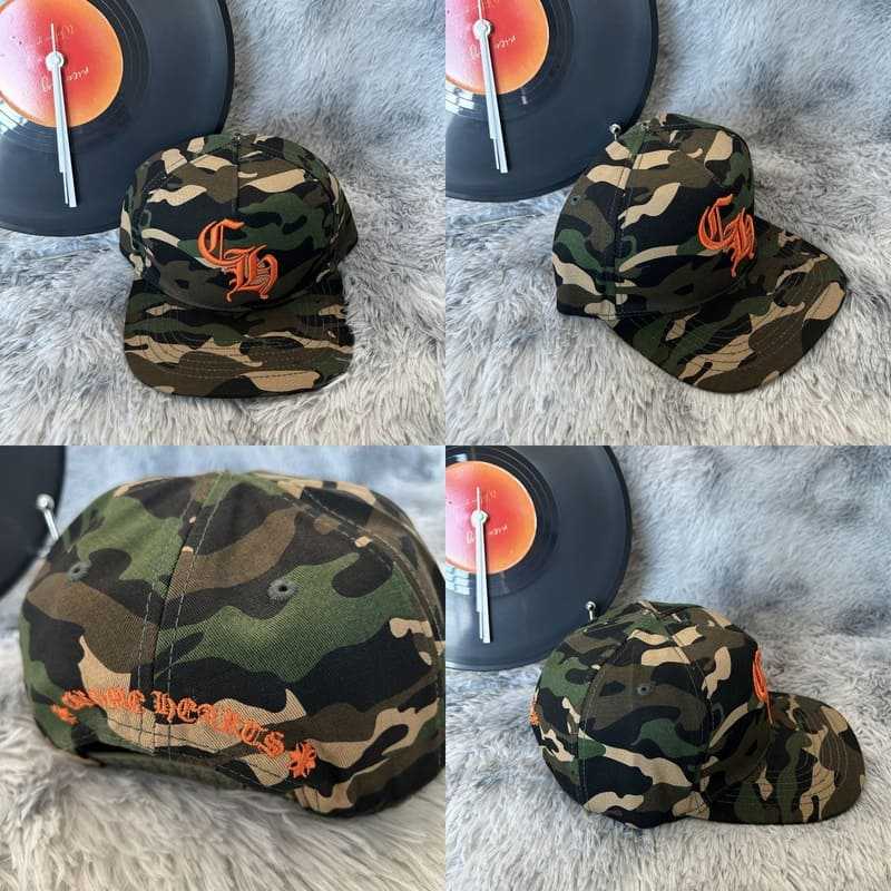 Gorra Chrome Hearts CH Baseball Camuflado Naranja