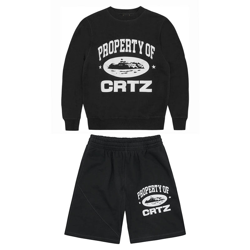 Conjunto Corteiz Shorts Negro