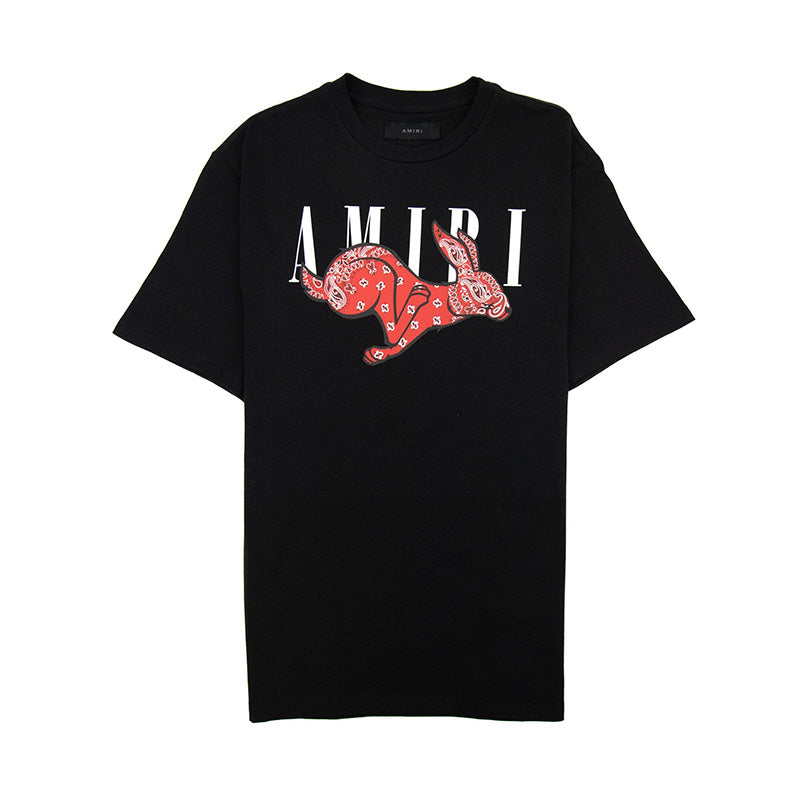 Playera Amiri Rabbit Logo Black