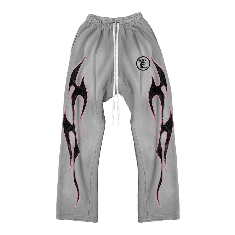 Pantalón Hellstar Grey Future Flame Sweatpants