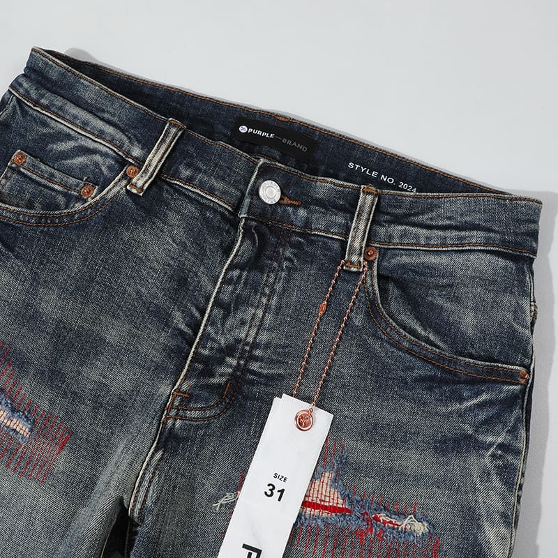 Pantalón Purple Red Cuts Jeans