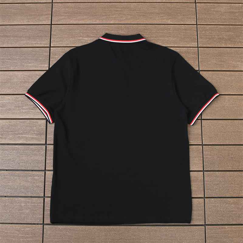 Playera Moncler Rib Polo Preta