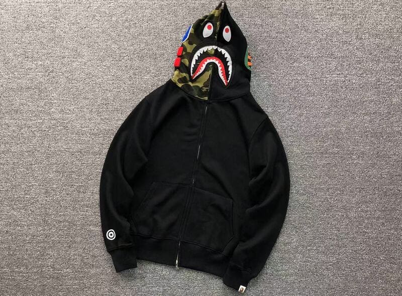 Moletom Bape Shark Zip Negro