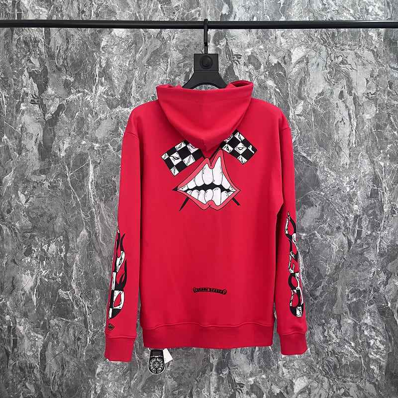 Moletom Chrome Hearts x Matty Boy Flames Rojo