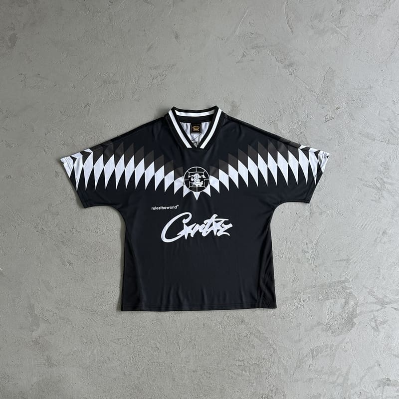 Playera Corteiz Fútbol Negro