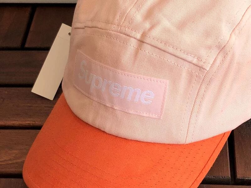 Gorra Supreme Washed Chino Twill Camp Salmon Colour