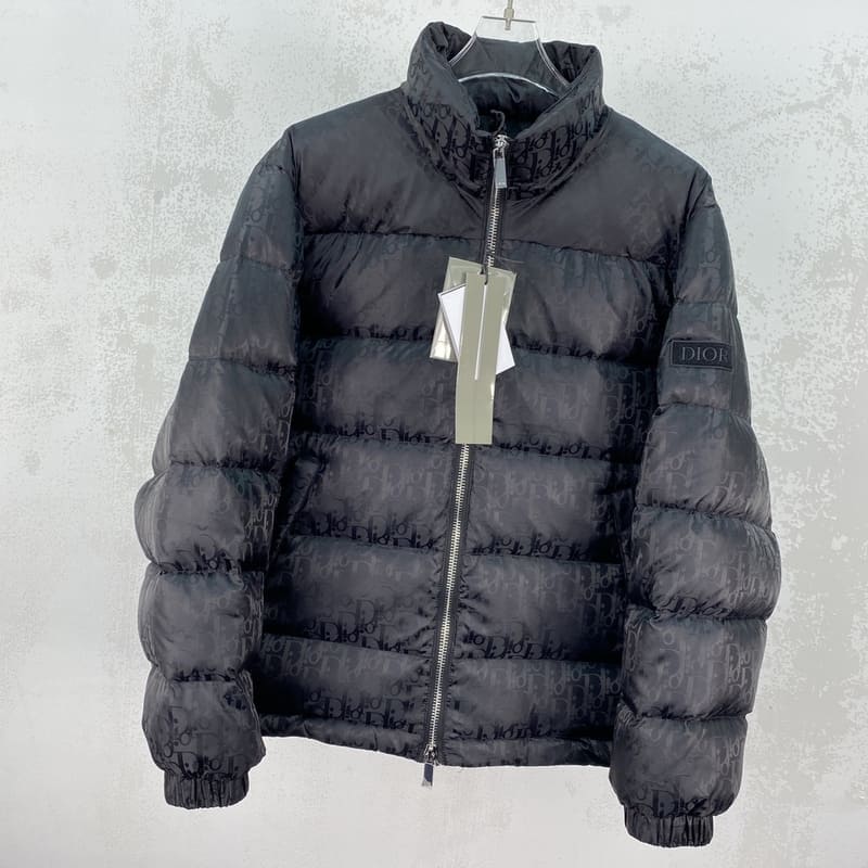 Chamarra Puffer Dior Oblique Negro