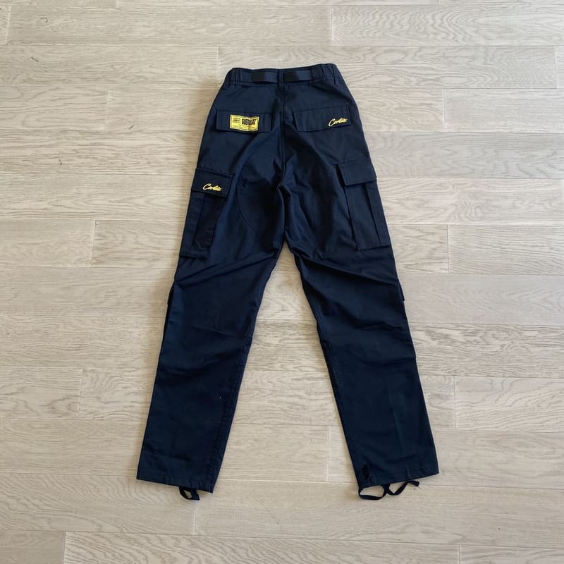 Pantalón Corteiz Cargo Preta y Amarillo