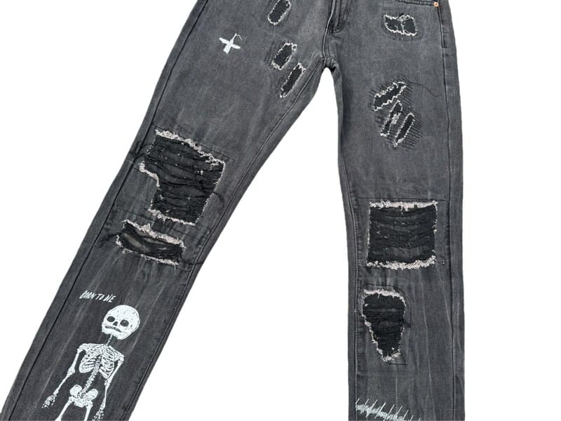 Pantalón Jeans Gallery Dept. Skull Black