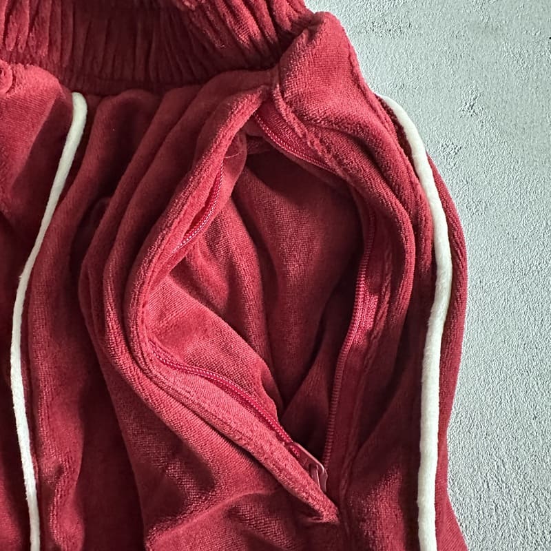 Pantalón Veludo Corteiz Vermelha