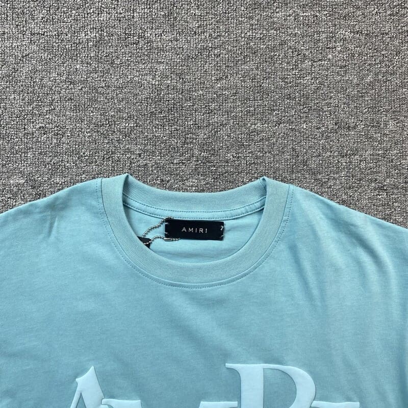 Playera Amiri Staggered Logo Azul
