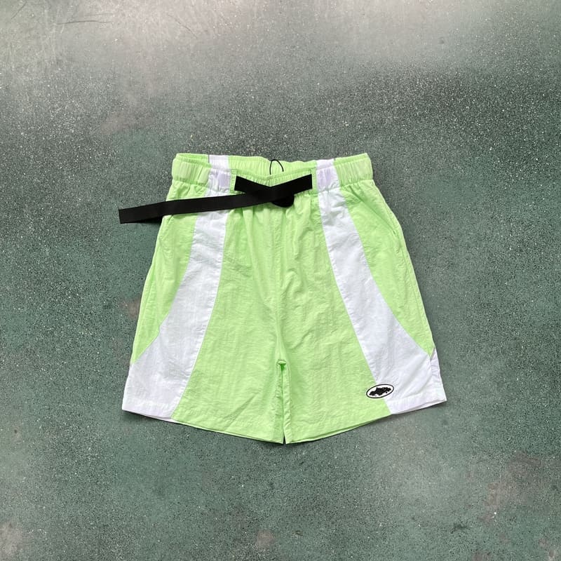 Shorts Corteiz Verde Claro Blanco