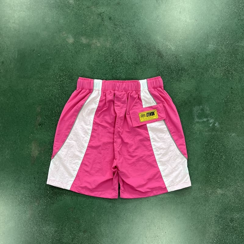 Shorts Corteiz Rosa Blanco