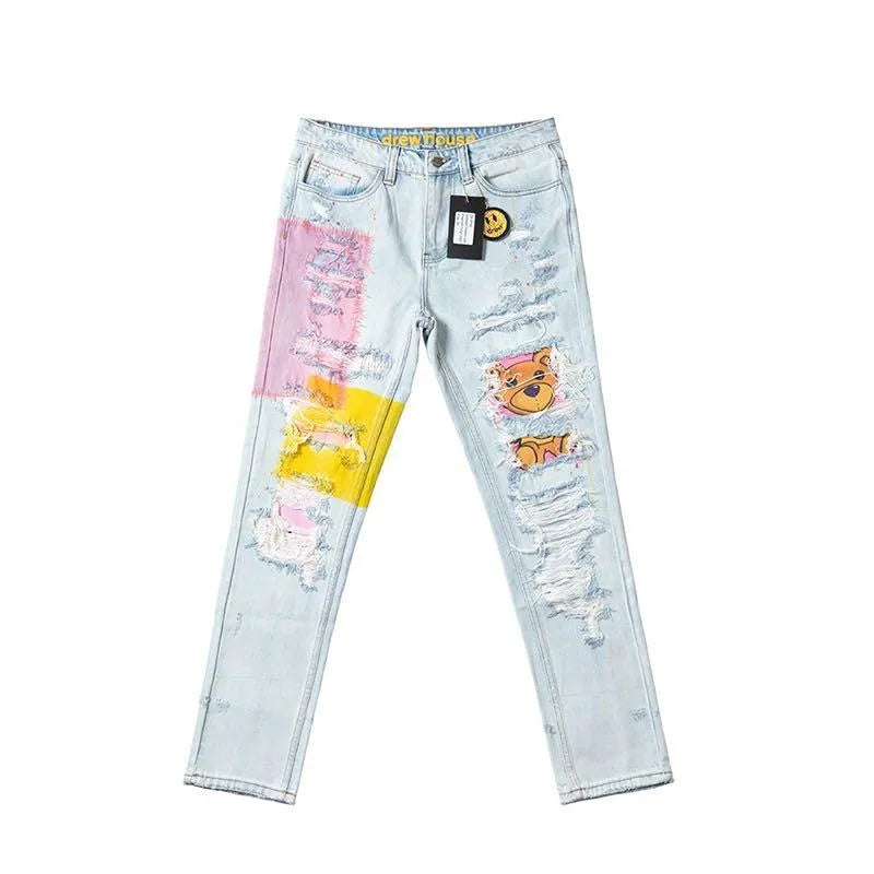 Pantalón Jeans Drew House Distressed Bear