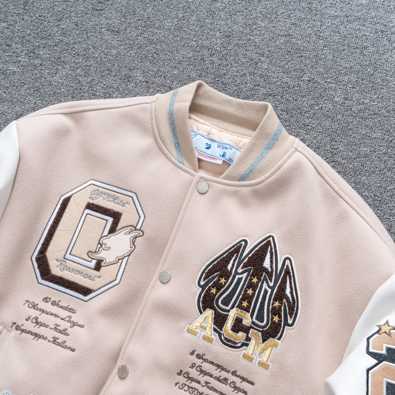 Chamarra Varsity Off-White x AC Milan
