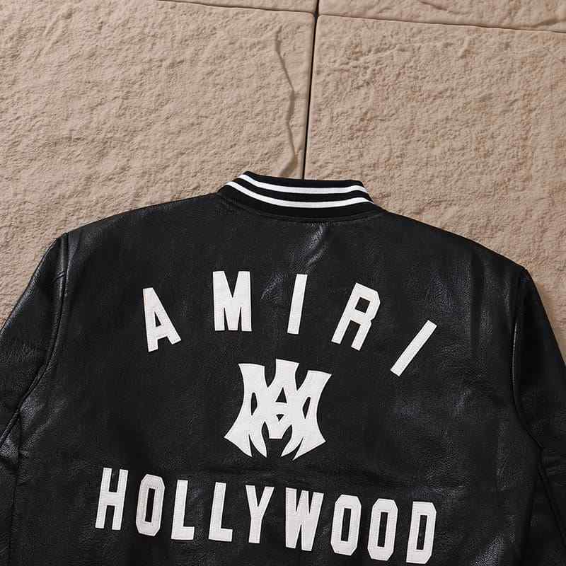 Chamarra Amiri MA Hollywood bomber Leather Black