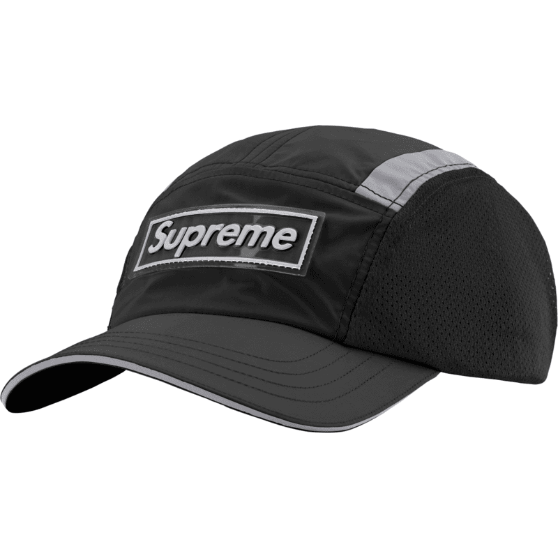 Gorra Supreme Side Mesh Camp Cap Negro (Reflective)