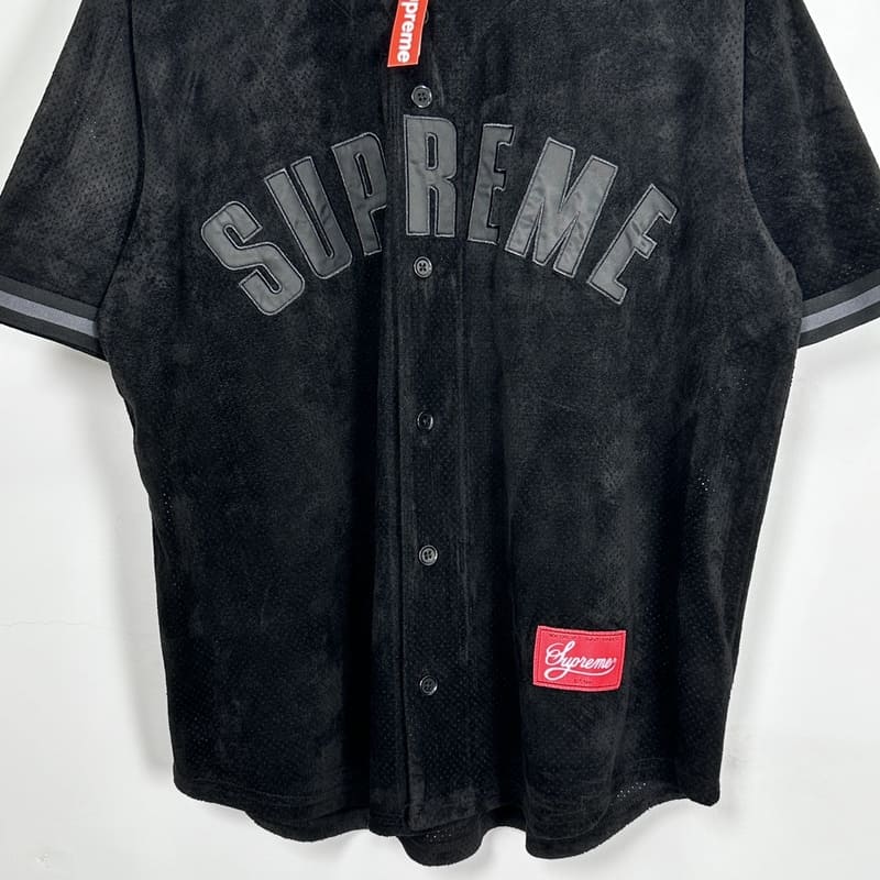 Playera Supreme Ultrasuede Mesh Baseball Negro