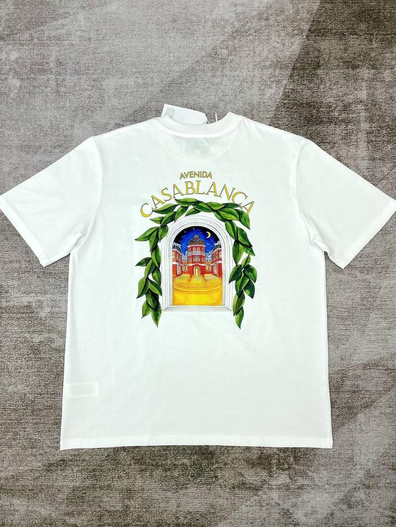 Playera Casablanca Avenida White