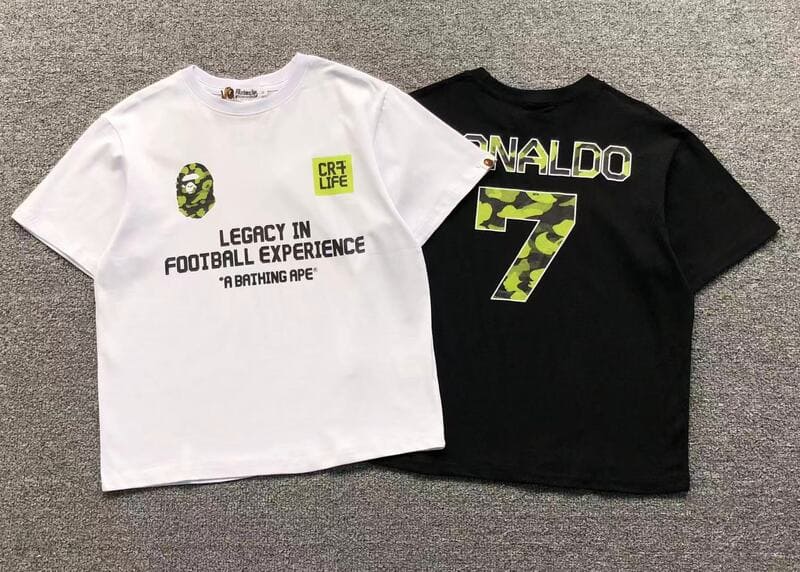 Playera BAPE x CR7Life Ronaldo 7 Blanca