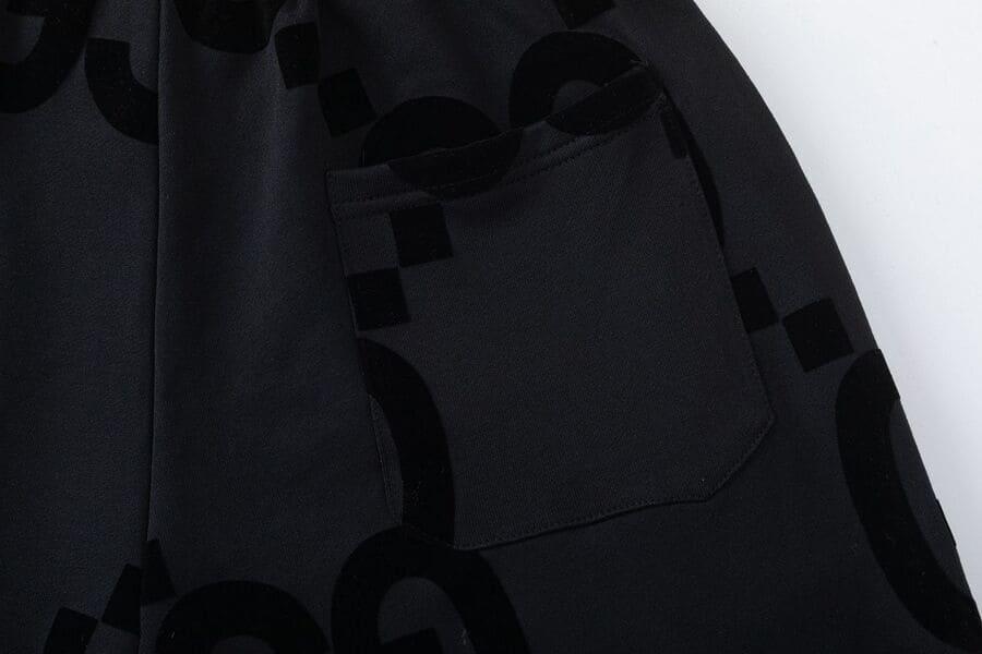 Bermuda Moletom Gucci GG Logo Negro