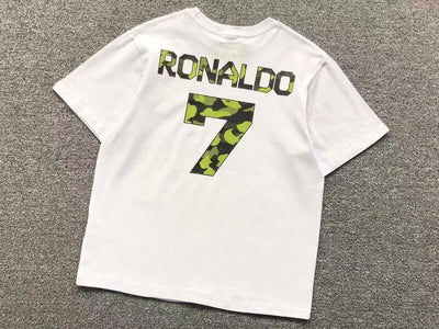 Playera BAPE x CR7Life Ronaldo 7 Blanca