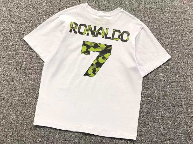 Playera BAPE x CR7Life Ronaldo 7 Blanca