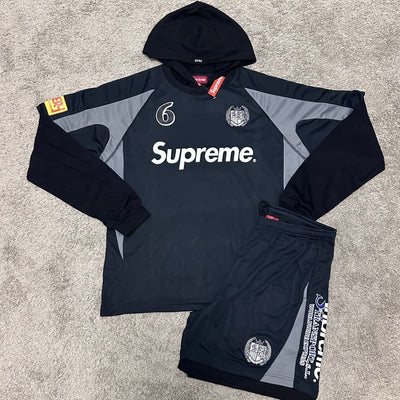 Conjunto Supreme Hooded Soccer Negro