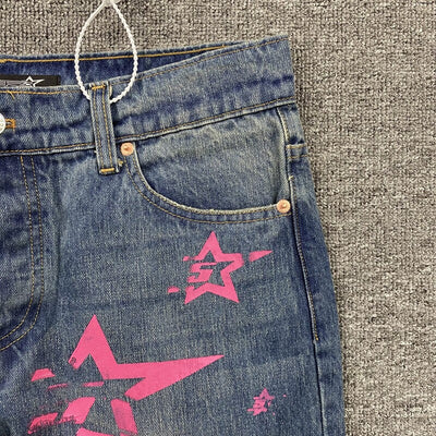 Pantalón Jeans Sp5der Pink Stars