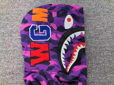 Moletom Bape Shark ABC Camo Morado
