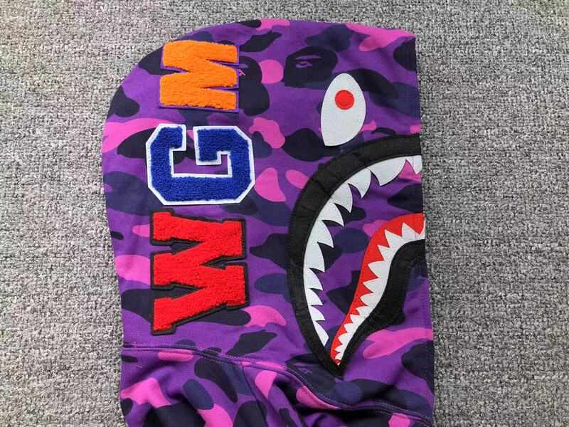 Moletom Bape Shark ABC Camo Morado