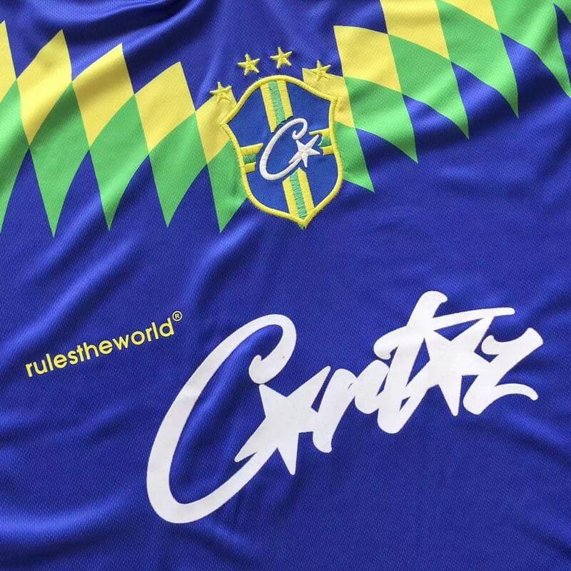 Playera Corteiz Fútbol Brasil Azul