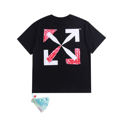 Playera Off-White Black Pink Spray