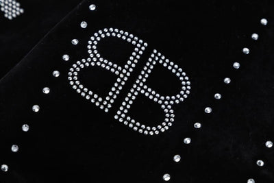 Chamarra Balenciaga Silver Studs Preta