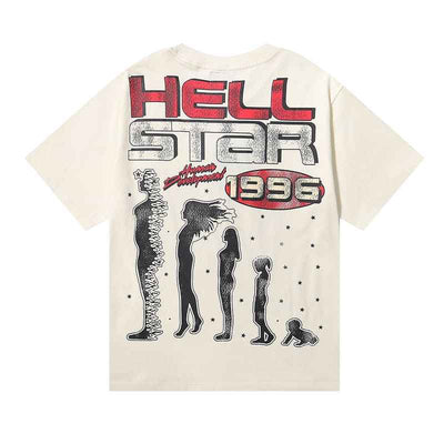 Playera Hellstar Human Development White Cream