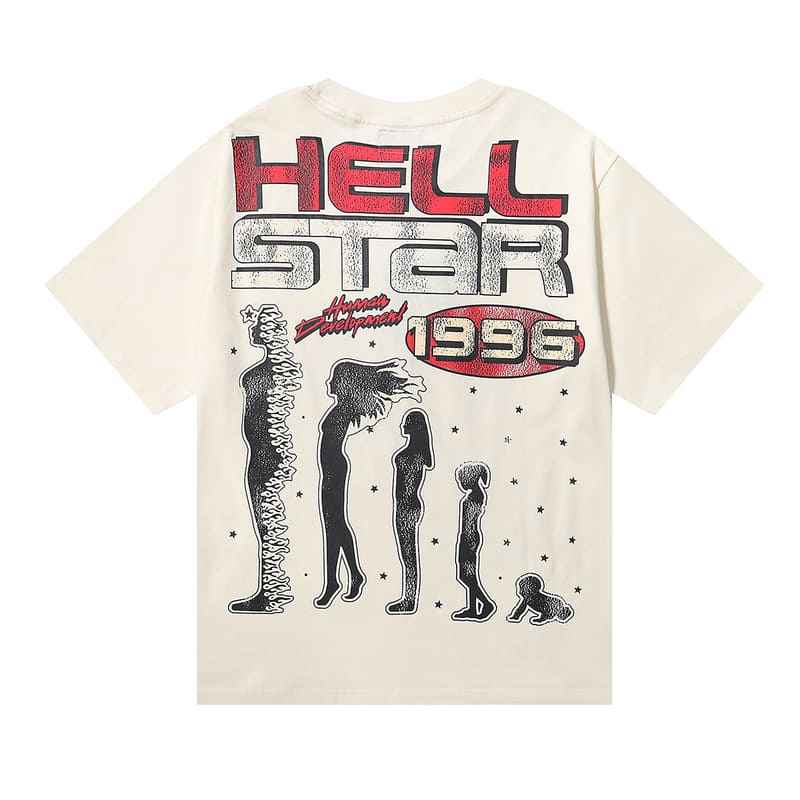 Playera Hellstar Human Development White Cream