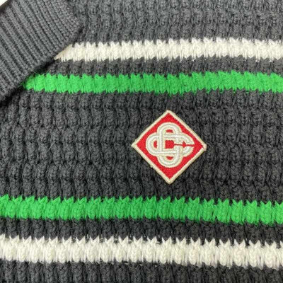Conjunto Casablanca Crochê Negro y Verde