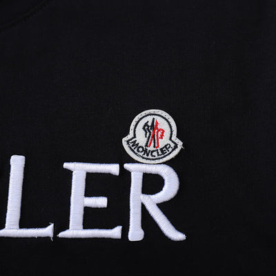 Playera Moncler Enfant Logo Preta