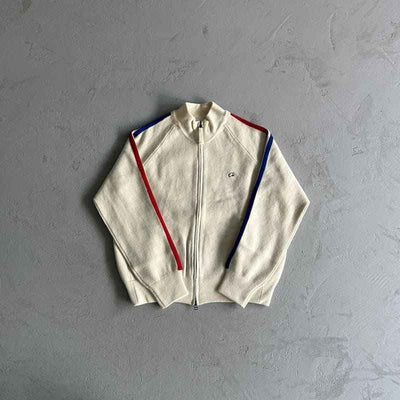 Chamarra Corteiz Knit Zip Up Fleece Cream