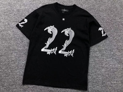 Playera Amiri 22 Logo-Print White Black