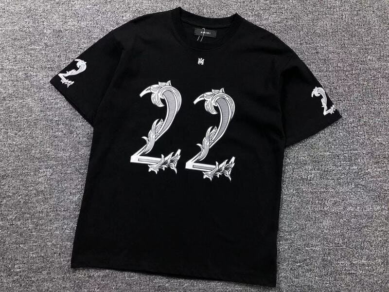 Playera Amiri 22 Logo-Print White Black