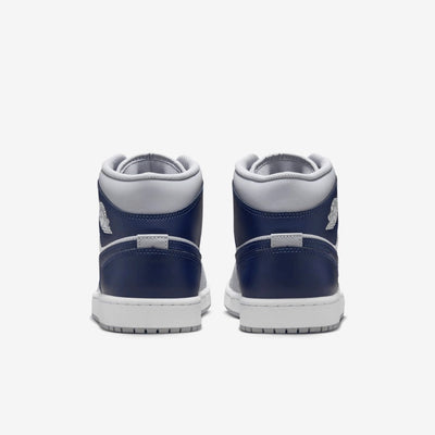 Tenis Jordan 1 Mid Wolf Grey Midnight Navy