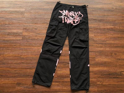 Pantalón Minus Two Cargo Negro/Rosa