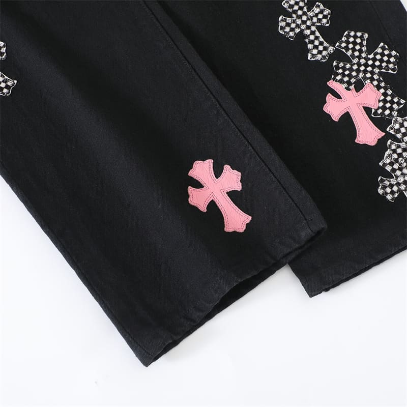Pantalón Chrome Hearts Jeans Cross Patch Fleurknee