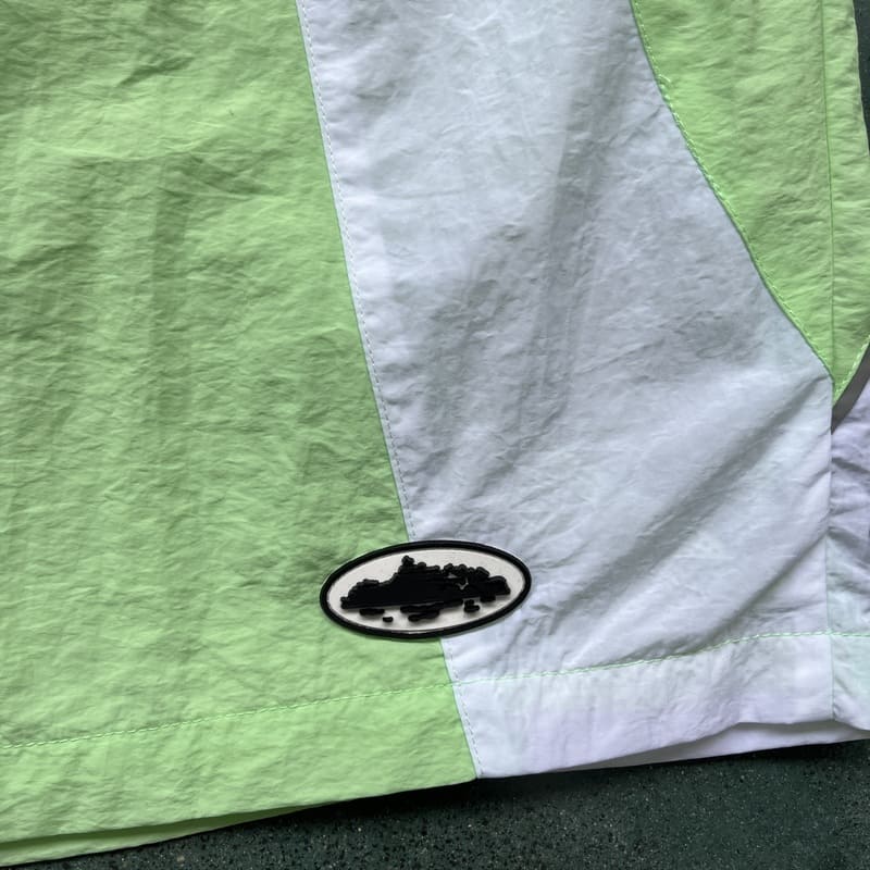 Shorts Corteiz Verde Claro Blanco