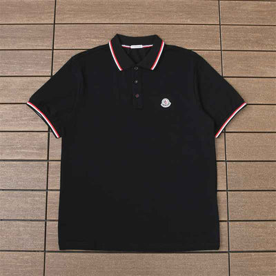 Playera Moncler Rib Polo Preta