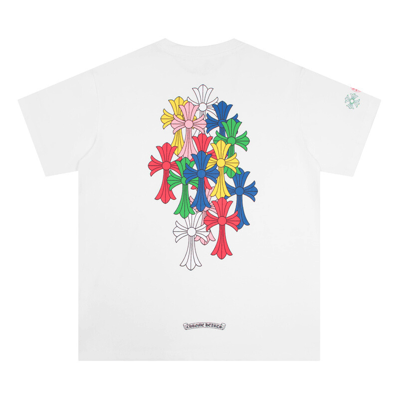 Playera Chrome Hearts Cross Colour Blanca